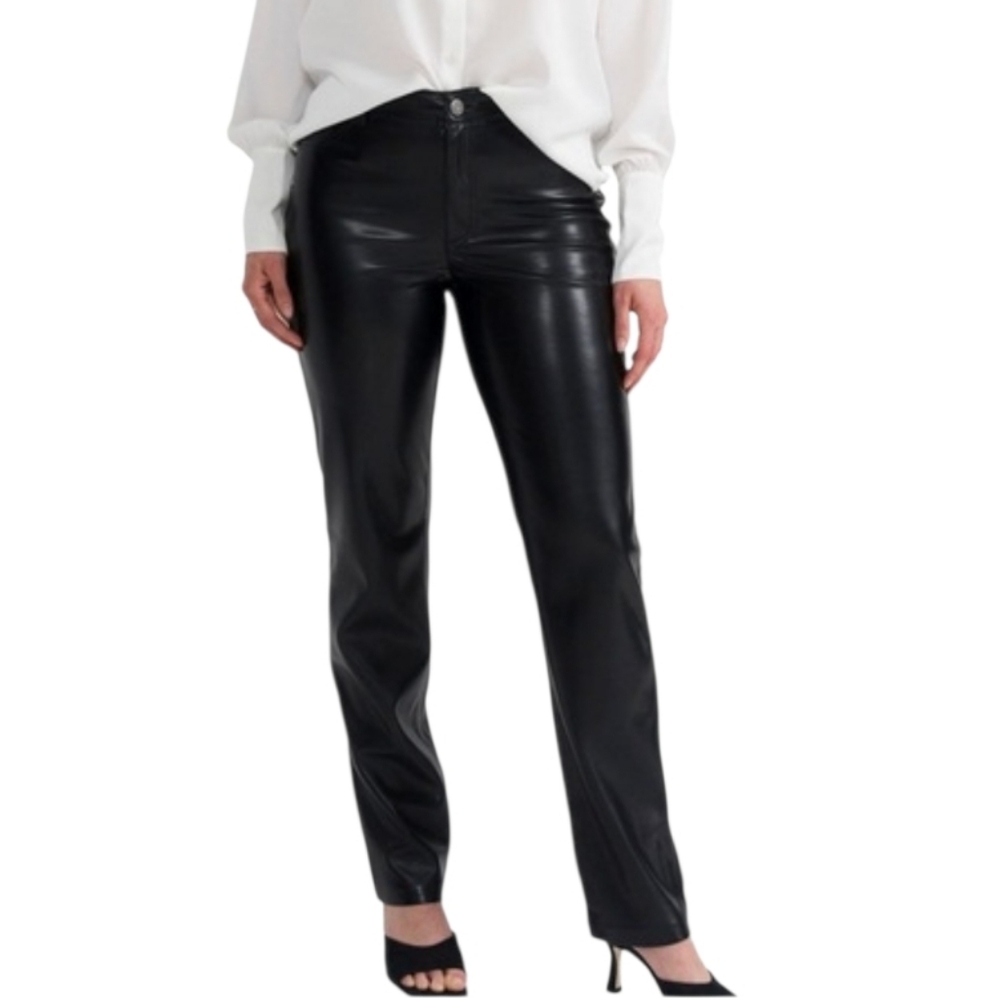 Joie Black Faux Leather Pants Size 12
